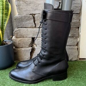 Tamara Mellon Combat Mid Calf Lace Up Women’s Boots